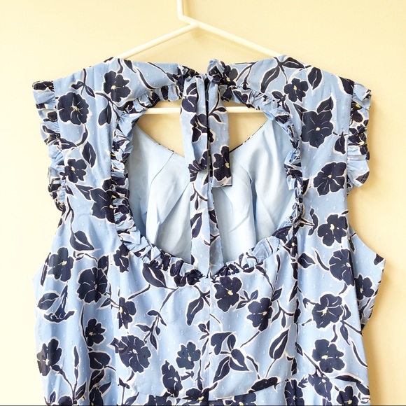 Eliza J Dress Handkerchief Hem Dress Womens Blue - Picture 5 of 6